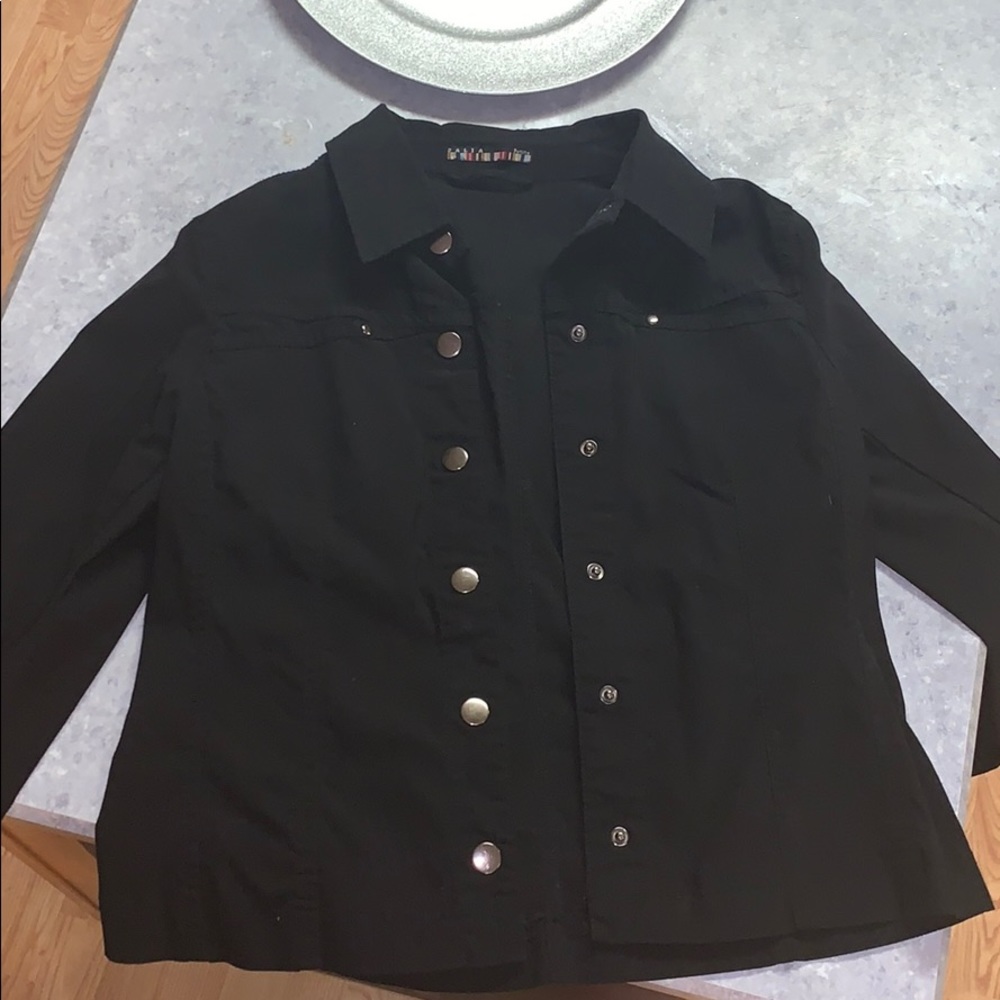 Black button down jacket